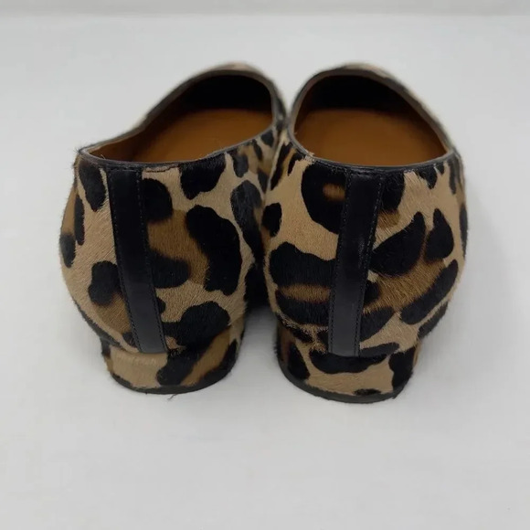 Aquatalia Brown Mohair Animal Print Shoe - Picture 7 of 9